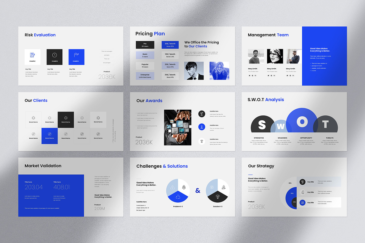 Pitch-Deck Presentation Template, a Presentation Template by Slide_Genius1 (Photo 4 of 6)