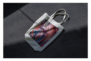 4x Tote Bag Mockup Bundle