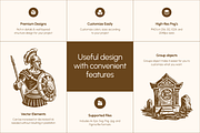 225 Vintage Heritage and History, a Person Illustration by Prosymbols (Thumbnail 2 of 11)