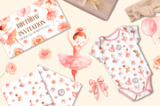 Watercolor Ballerinas Clipart Set, a Decorative Illustration by AlineArtStore (Thumbnail 2 of 11)