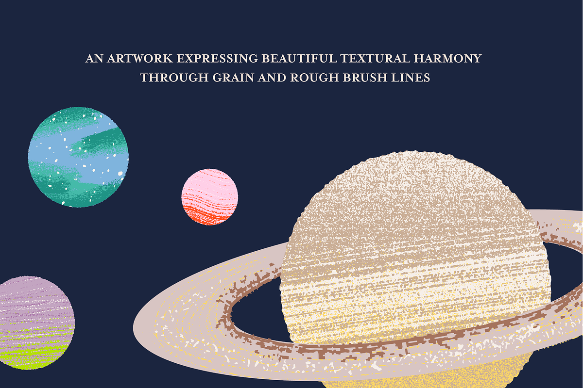 Colorful Cosmos: Textured Planet art, an Object Illustration by Studio Mei Design (Photo 4 of 5)