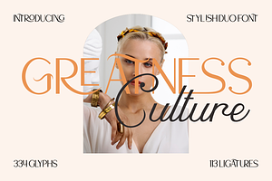 Greatness Culture - Stylish Duo Font