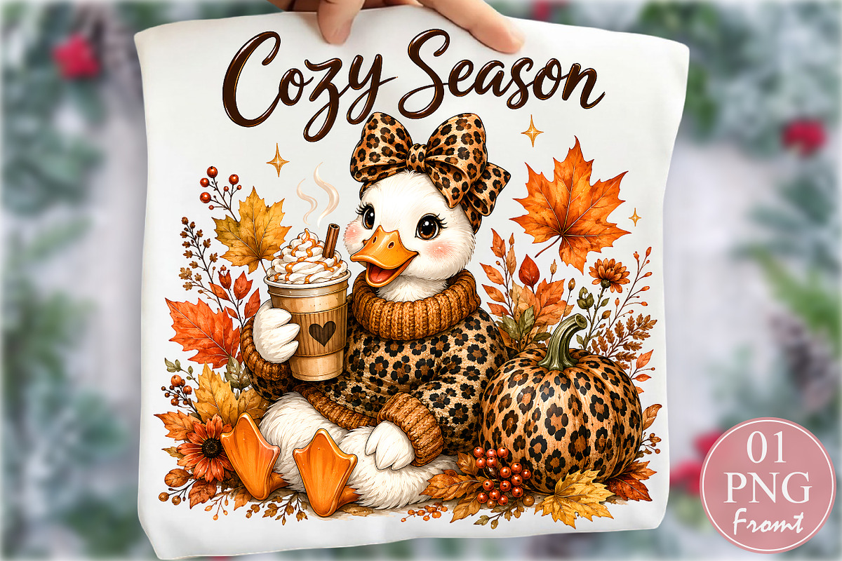 Cozy Season Duck Autumn PNG, a Seasonal Illustration by Rose Art (Photo 1 of 4)