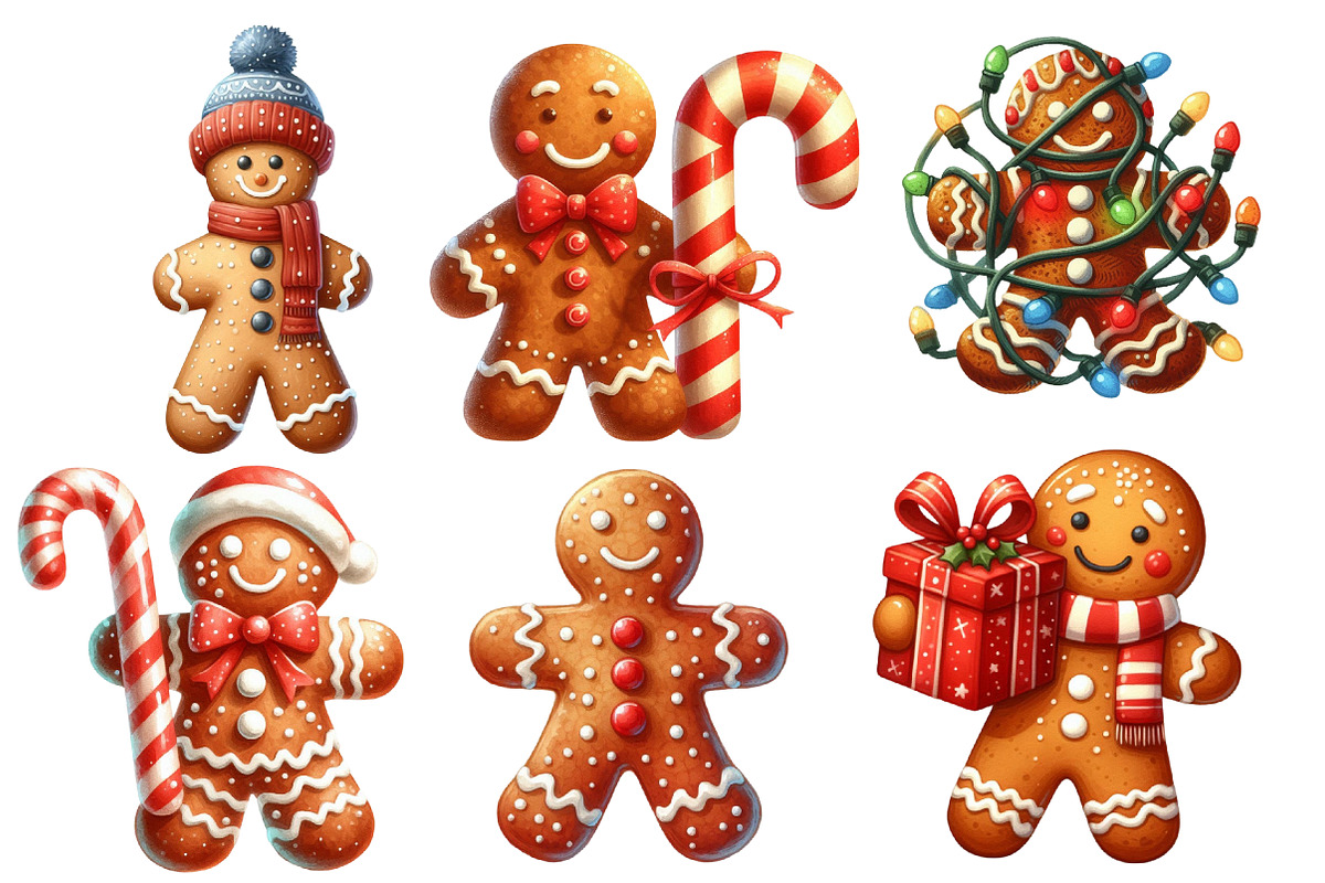 Gingerbread Man Christmas Cookie, an Illustration by Designworld (Photo 4 of 5)