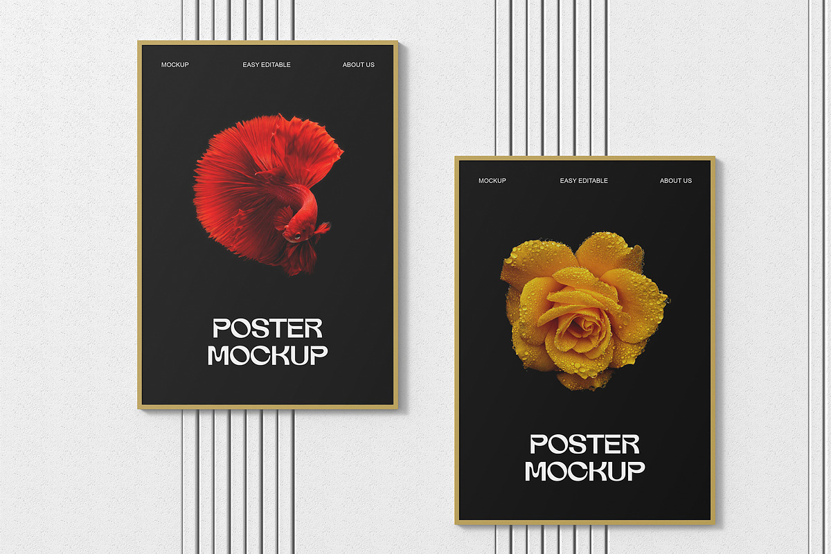 Poster Frame Mockup Set Template, a Product Mockup by graphypix (Photo 1 of 4)