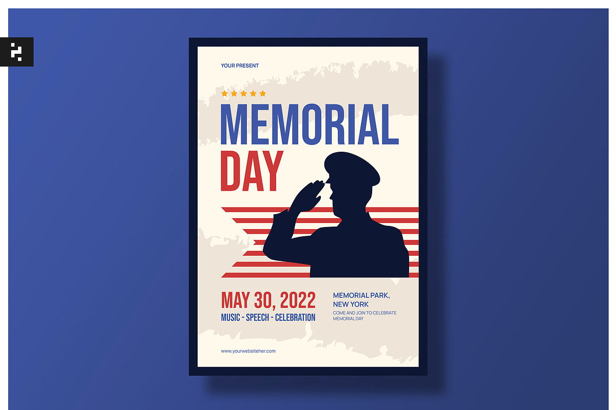 Memorial Day Flyer, a Flyer Template by Neermana | Creative Market
