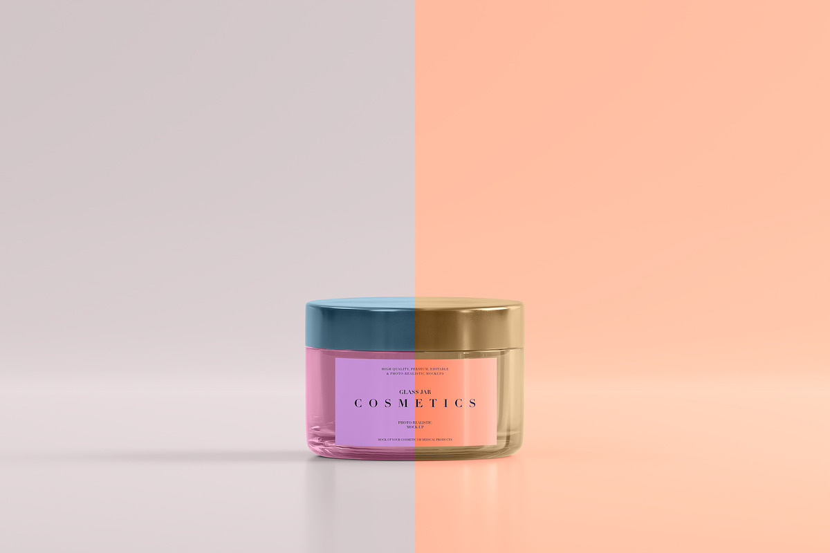 Cosmetic Glass Jar Mockups Set, a Product Mockup by Zumrod (Photo 3 of 10)