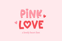 Pink Love - All Caps Heart Font