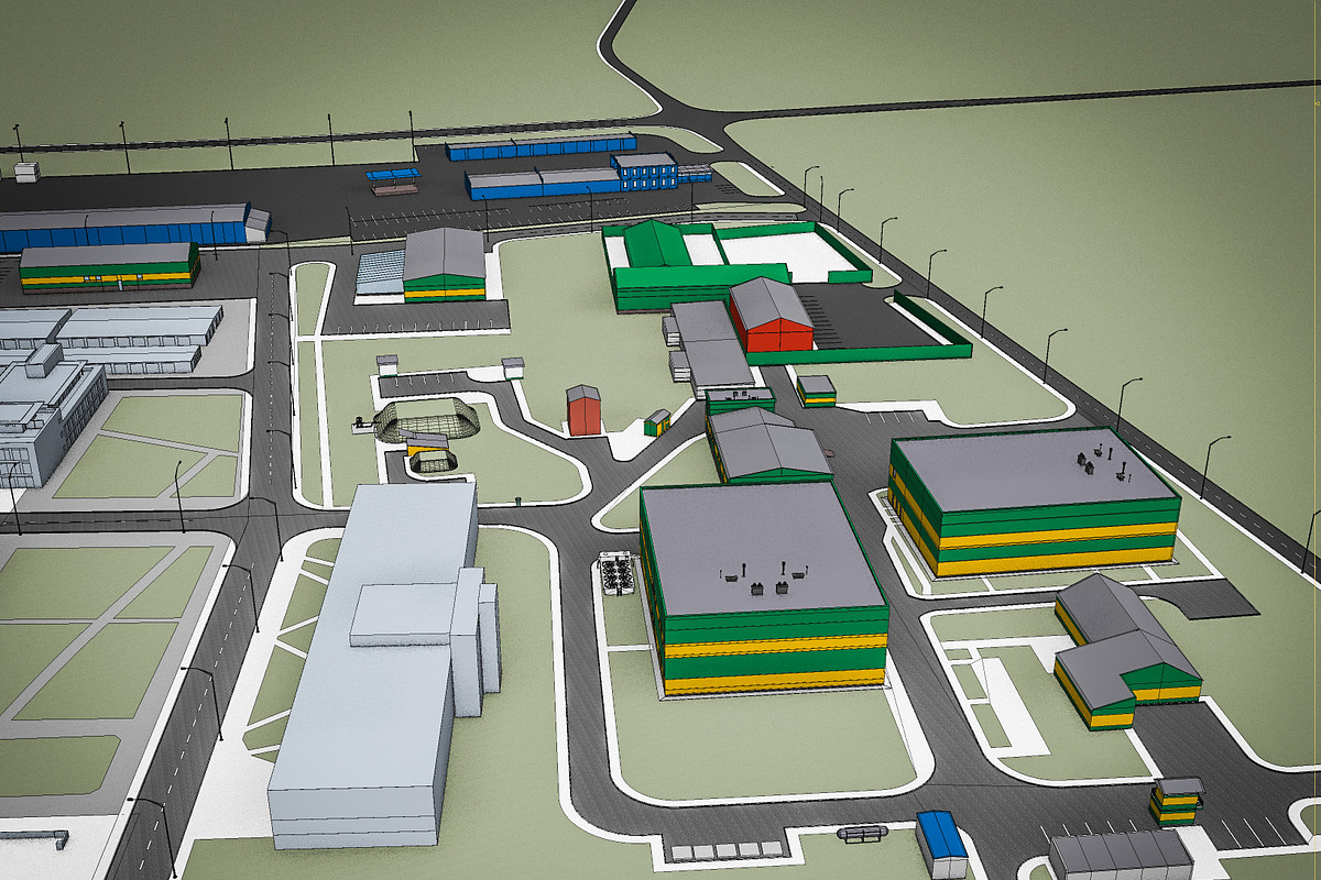 Industrial factory warehouse complex, an Architecture 3D Model by 3DNUTS (Photo 11 of 17)