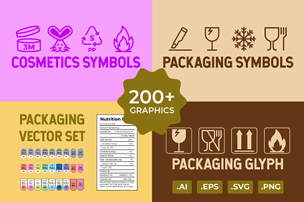 Bundle of 200+ Packaging Graphics
