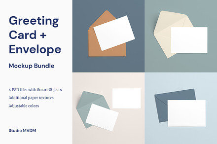 Greeting Card Envelope Mockup Bundle, a Product Mockup by Studio MVDM