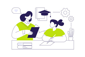 Tutor isolated cartoon vector, a Finance Illustration by Visual Generation