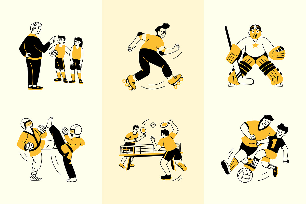 Sports Drawing Illustration Set, a Sport Illustration by Vectors Market (Photo 5 of 9)