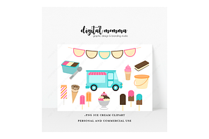 Ice Cream Clipart, .PNG Graphics