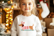 Christmas Dachshund Dog, an Animal Illustration by JulzaArt (Thumbnail 4 of 6)