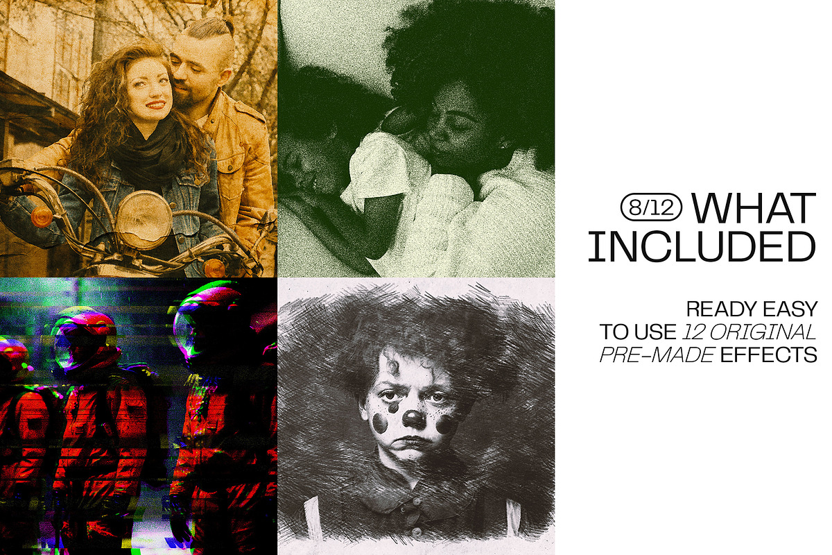 12 Photo Effect Templates, a Layer Style Add-On by iDoodle Studio (Photo 4 of 6)