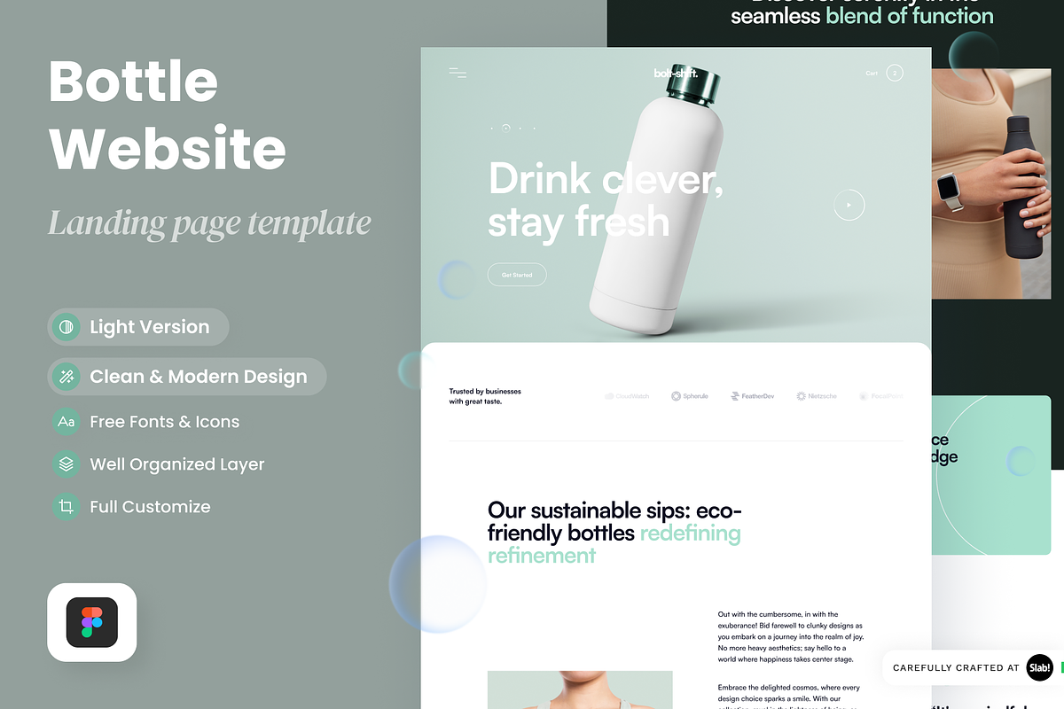 Bolt-Shift - Bottle Website, a Landing Page Template by SLAB! Design (Photo 1 of 4)