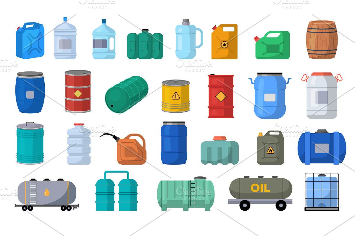 Liquid storage. Different size, an Illustration by Onyx