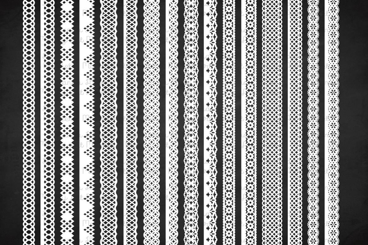 White Lace Borders Clipart & Vectors, an Illustration by Amanda Ilkov (Photo 5 of 5)