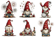 New Year Gnome Clipart, an Illustration by Craft Nest (Thumbnail 7 of 9)