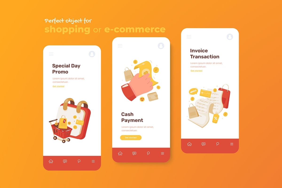 Shopping Vector Illustrations, an Object Illustration by Ilusiku Studio (Photo 3 of 3)