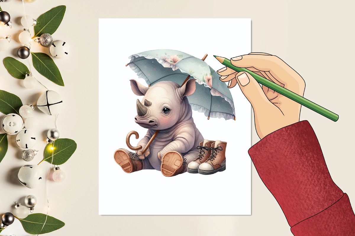 Safari Watercolor Jungle Animals, a Graphic by designcity5 (Photo 5 of 5)