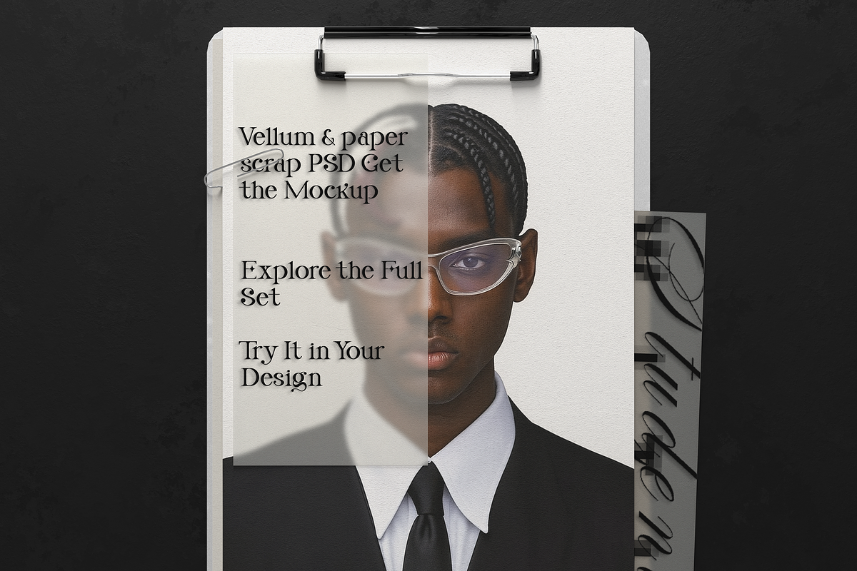 Vellum PSD Script & Paper Mockup Kit, a Mockup by Zumrod (Photo 9 of 12)
