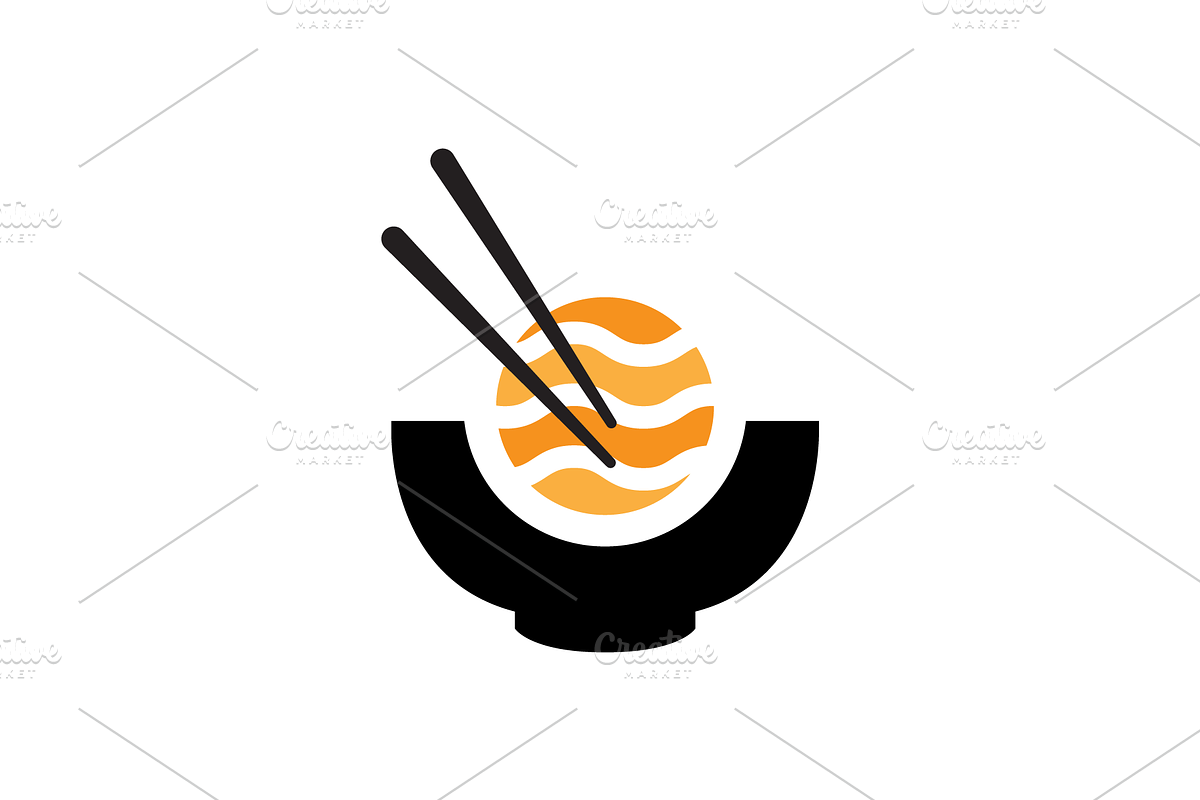 sushi and ramen japanese food logo, a Branding & Logo Template by devastd