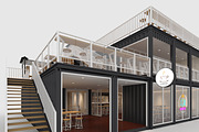 3D Model Container Cafe 9, an Architecture 3D Model by SR 3D Visual (Thumbnail 12 of 23)
