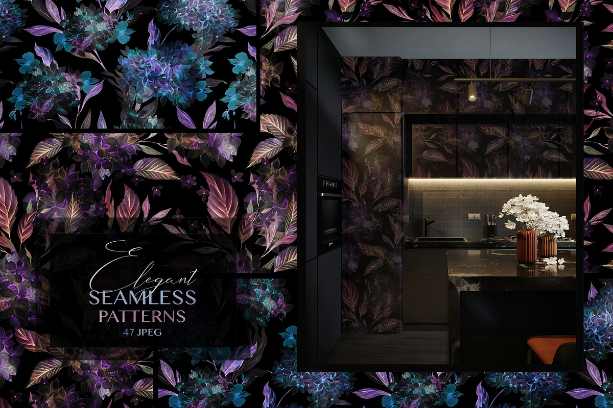 ELEGANT FLOWERS PATTERNS, a Pattern Graphic by Knopazyzy (Photo 3 of 18)