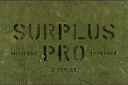 Surplus Pro - 2 Styles, a Font by Millieangelo (Thumbnail 1 of 3)