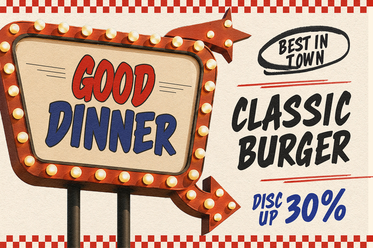 Gasto Fadena Bold Vintage Retro Font, a Handwritten Font by Maulana Creative (Photo 6 of 7)
