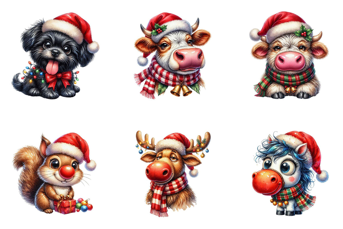 Funny and Quirky Christmas Clipart, a Seasonal Illustration by fashionaddict (Photo 2 of 6)
