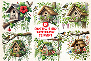 Rustic Bird Feeder Clipart, an Illustration by DreamArtGraphic (Thumbnail 1 of 3)