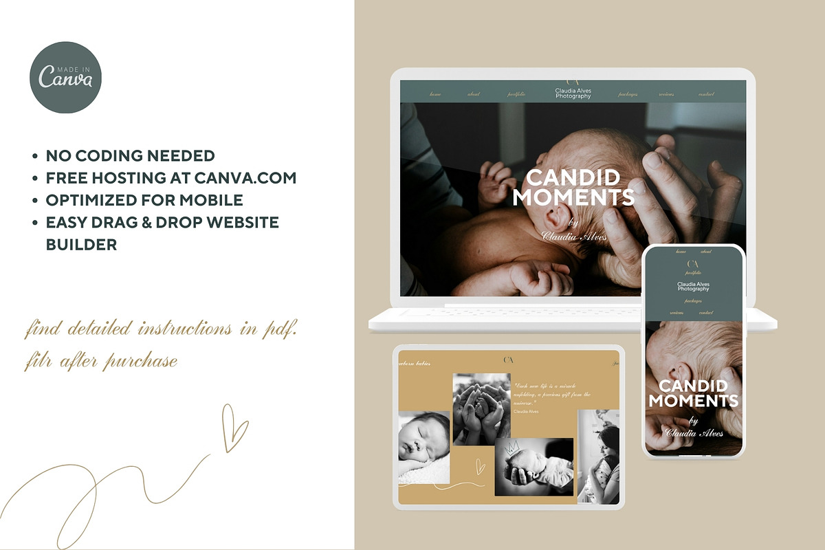 Digital Portfolio Site | Canva, a Landing Page Template by CreativeJourney (Photo 4 of 4)
