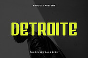 Detroite Display Typeface, a Sans Serif Font by Artiveko (Thumbnail 1 of 6)