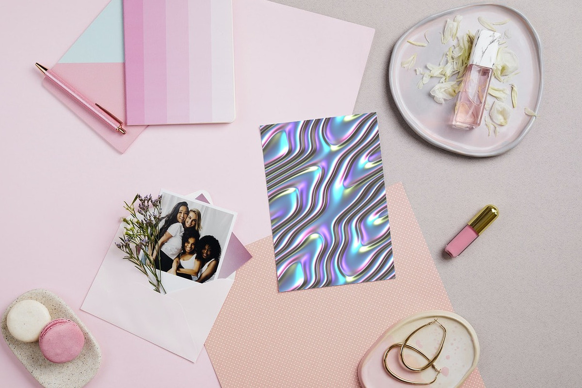 Shine Holographic Photoshop Patterns, a Palette Add-On by Kseniya-Omega (Photo 2 of 4)