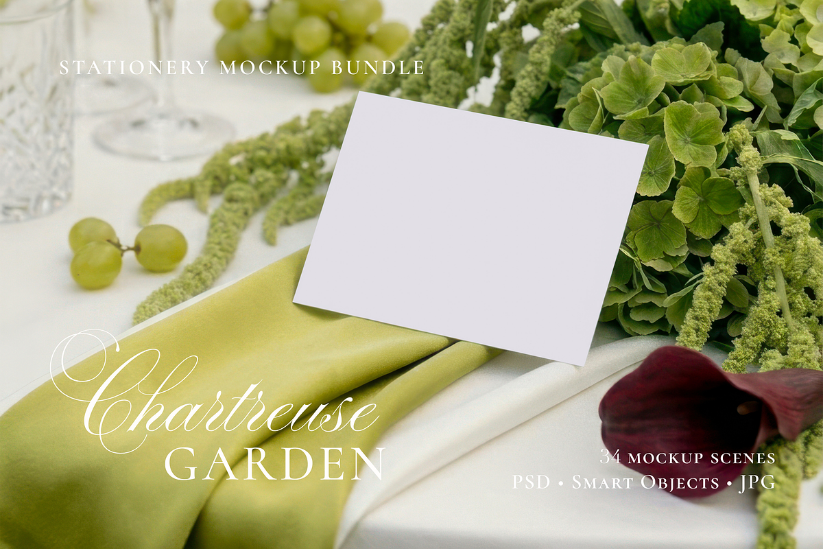 Chartreuse Stationery Mockup Bundle, an Advertising Mockup by Serenefeeling (Photo 1 of 17)
