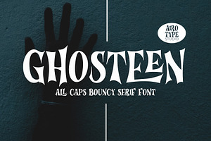 Ghosteen - All Caps Display Font, a Serif Font by Airotype