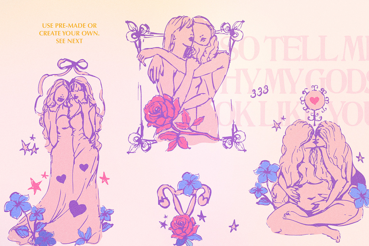 Sapphic Serenity WLW Illustrations, a Person Illustration by Anna Babich (Photo 7 of 10)