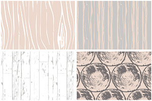 Woodgrain Seamless Vector Patterns