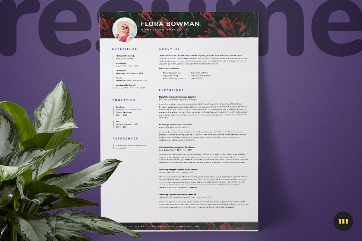 Resume/CV and Cover Letter, a Resume Template by Milktoast (Photo 2 of 4)