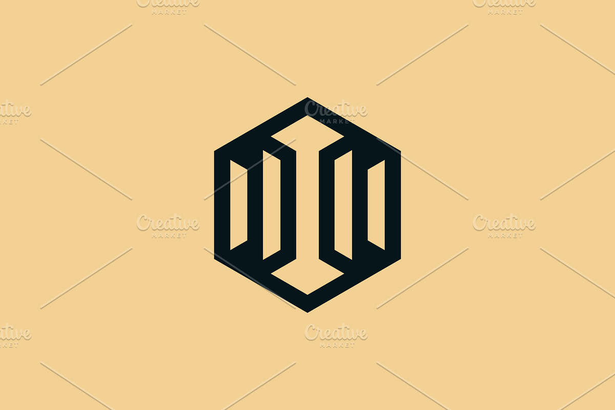 modern letter I hexagon logo, a Branding & Logo Template by Rasagama Studio