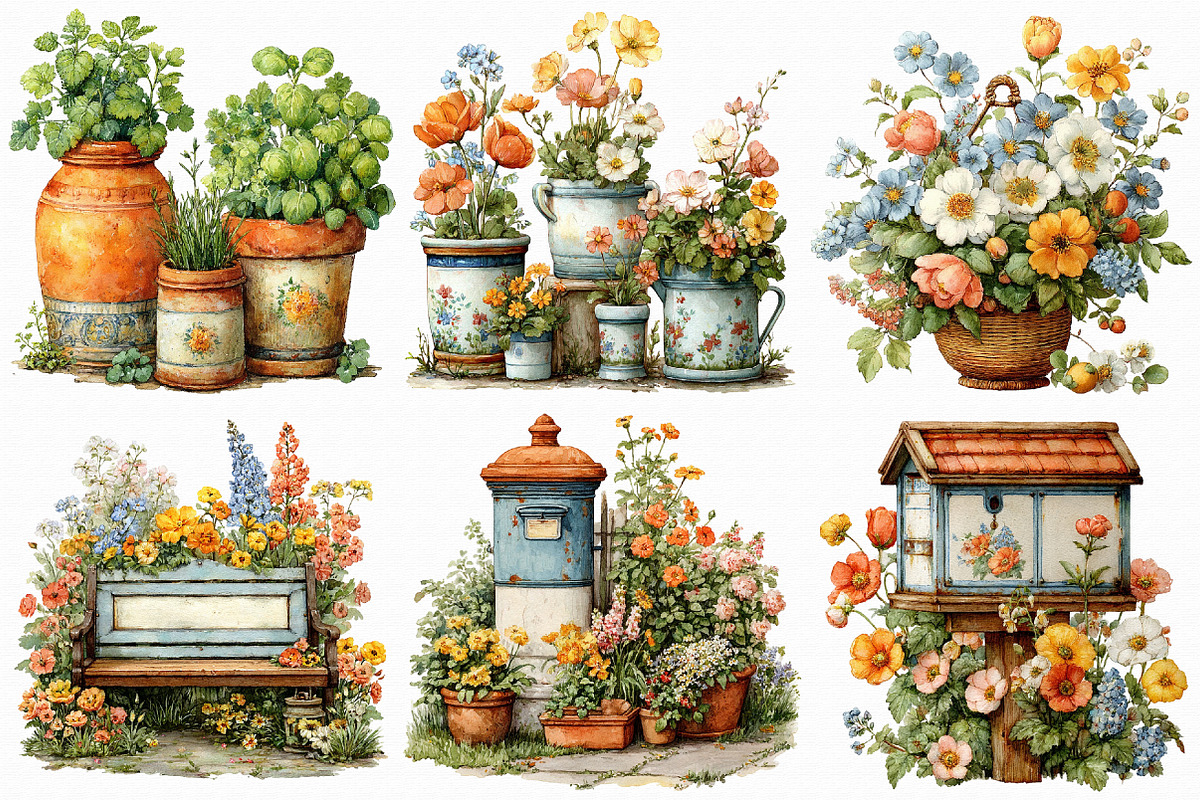 Spring Garden Clipart, an Illustration by Libby Wishes (Photo 5 of 7)