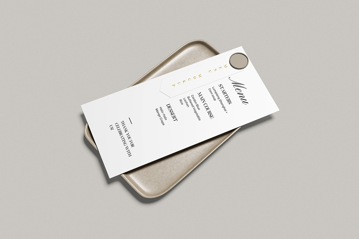 Menu Mockup, an Advertising Mockup by xavier_studio (Photo 2 of 5)