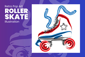 Retro Pop Art Roller Skate, a Sport Illustration by doghead