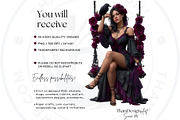 Gothic Girls with Raven Roses PNG, a Person Illustration by ThatsDesignArt (Thumbnail 2 of 10)