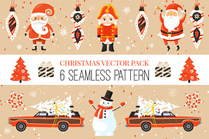 Colorful Retro Christmas Patterns