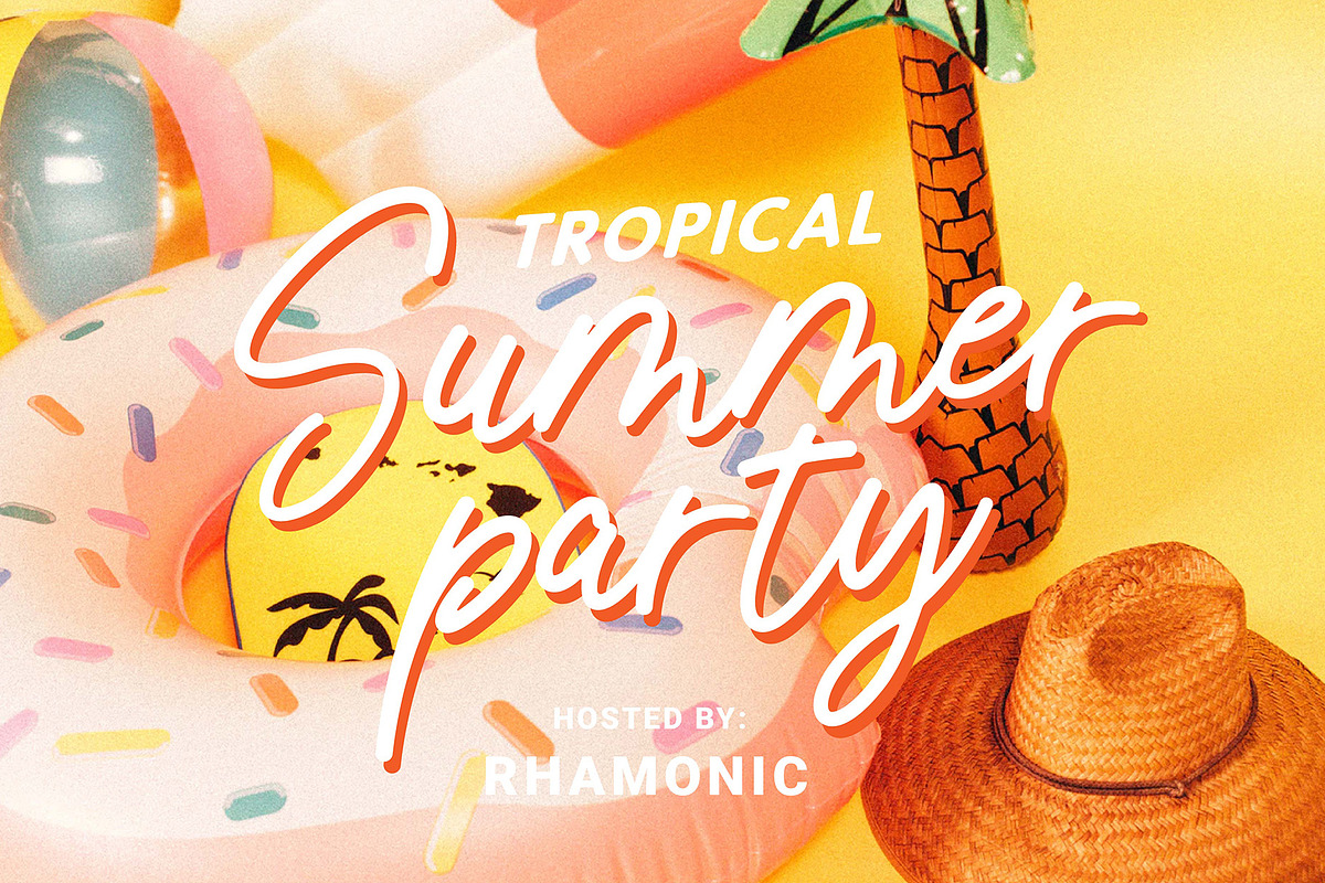 Rhamonic handwritten font preview 5