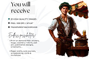 Oktoberfest Bavarian Men Clipart Set, a Seasonal Illustration by ThatsDesignArt (Thumbnail 2 of 9)